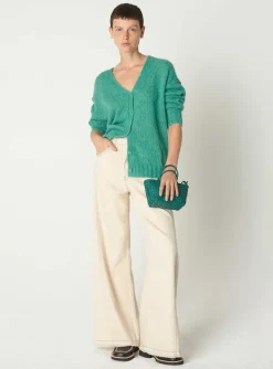 Best Sale Cardigan Bianca Femme Maille