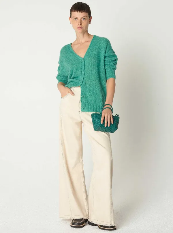 Best Sale Cardigan Bianca Femme Maille