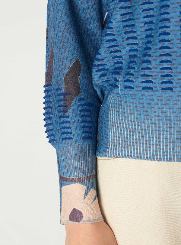 New Pull Fleur Femme Maille